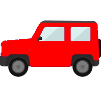 左側面から捉えた、普通自動車のイメージイラスト
