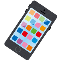 アプリのたくさん入ったスマートフォンのイメージイラスト