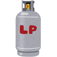 本体に「LP」と記載されたガスボンベのイメージイラスト