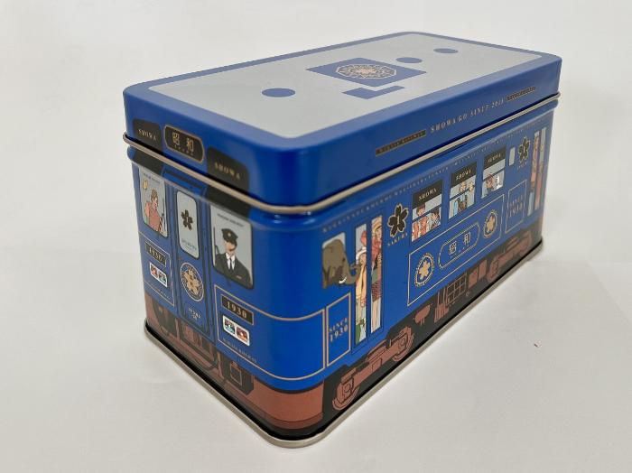 若桜鉄道『昭和号』列車缶入りえごまクッキーの画像です。