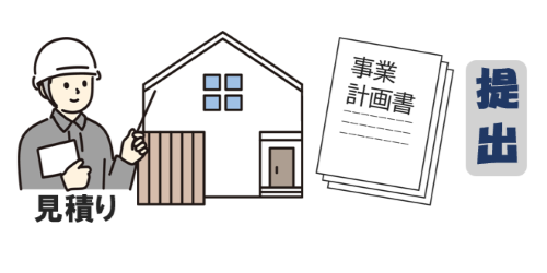 補助金の申請についての説明図