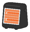 電気ヒーターのイラスト