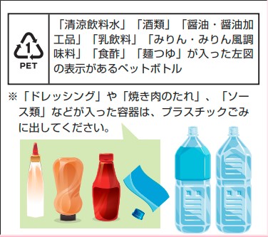 ペットボトルの例を示したイラスト