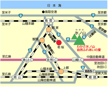 若桜町へのアクセスマップ